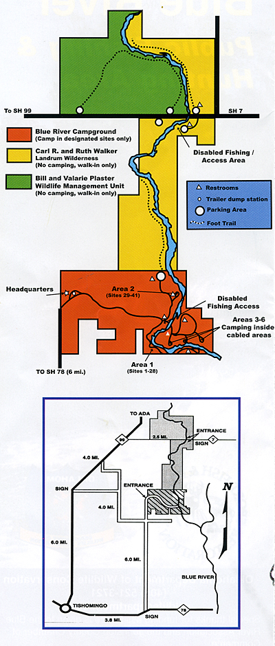 Blue River Oklahoma Fishing Map