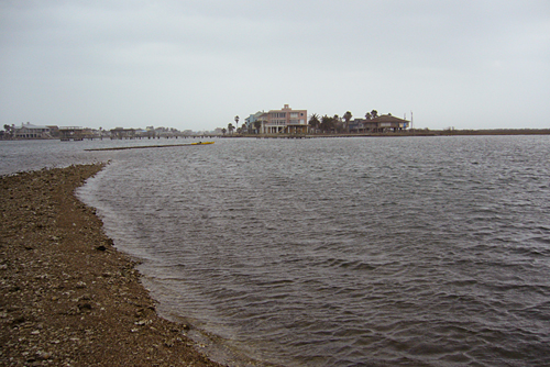 oyster reef at offatts bayou entrance