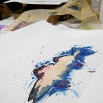 Gyotaku Prints Underway by Leslie Kregel