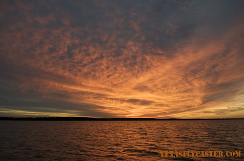 Sunset on Lake Texoma, Texas.