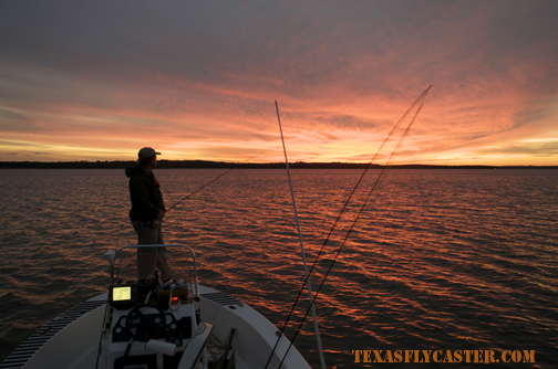 Nothing to do but watch the sunset on Texoma.