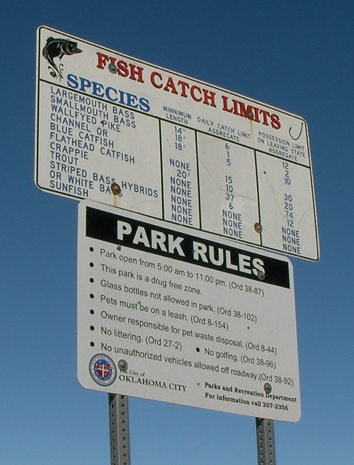 Overholser Lake Fish Catch Limits