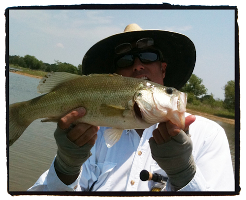 fly fishing for largemouth bass