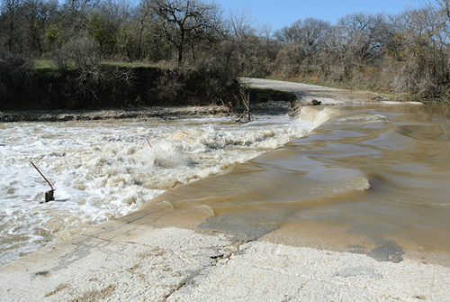 Low water crossing in Drop, Texas. Flooding January 2012