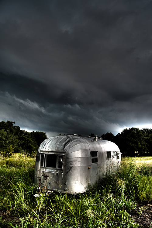 Airstream Trailer in Field