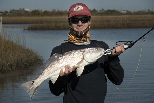 Danny and his redfish on fly