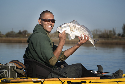 StuntmanSalas and first redfish on fly