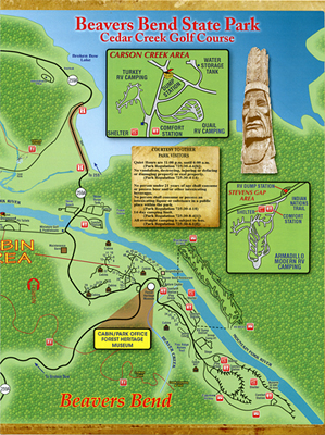 Beaver's Bend Fly Fishing Map