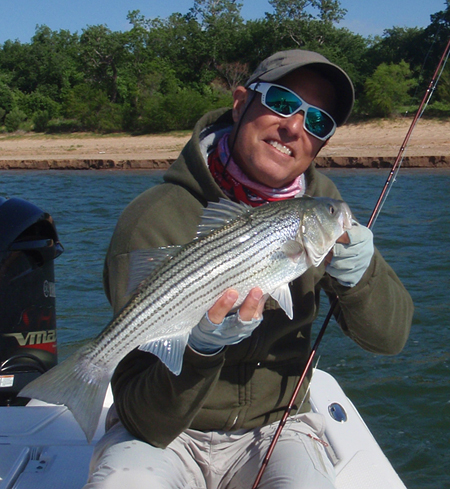 #texasflyfishing fly fishing for texoma striper