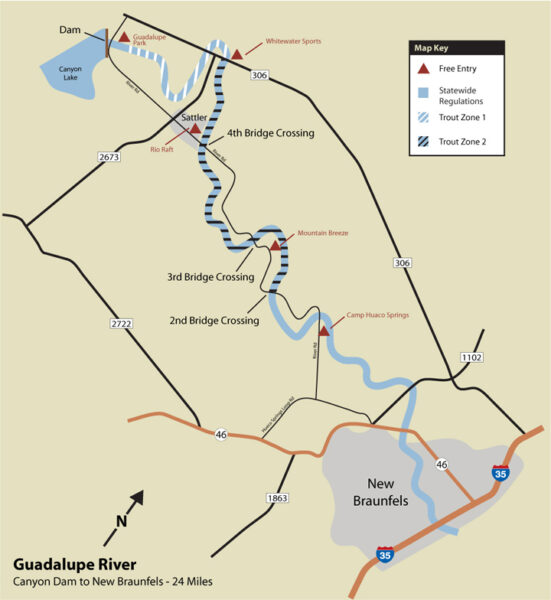 TPWD Information on the Guadalupe River Trout Fishing - Flyfishing ...