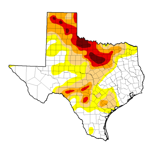 texas drought map