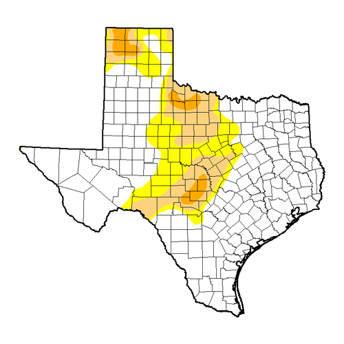 New Texas Drought Map