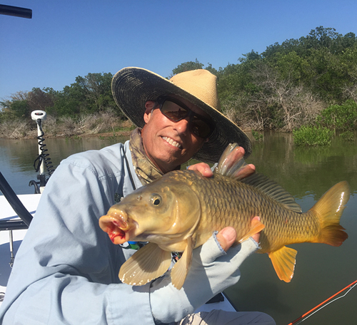 Carp on fly aboard East Cape Fury 2016