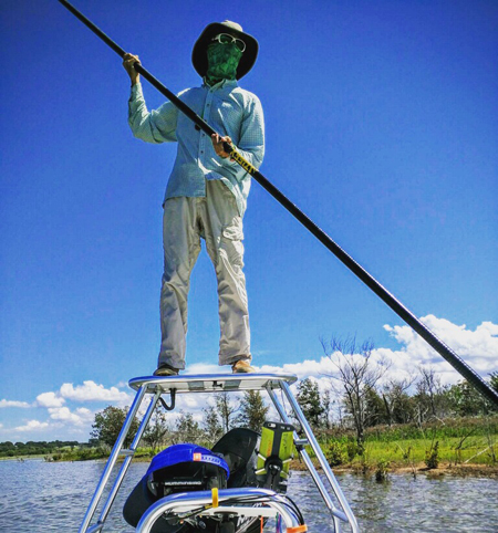 Texas Fly Caster Lagoon Skiff Carp on Fly -Courtesy Kevin Crawford