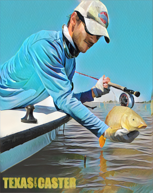 carp on fly lake ray roberts texas skiff fly fishing