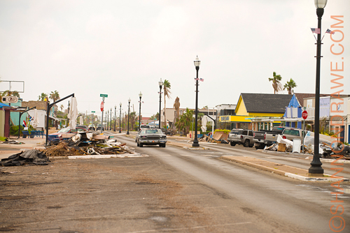 Downtown Rockport after Hurricane Harvey