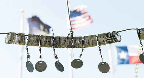 WWI Dog Tags on the Square Gazebo