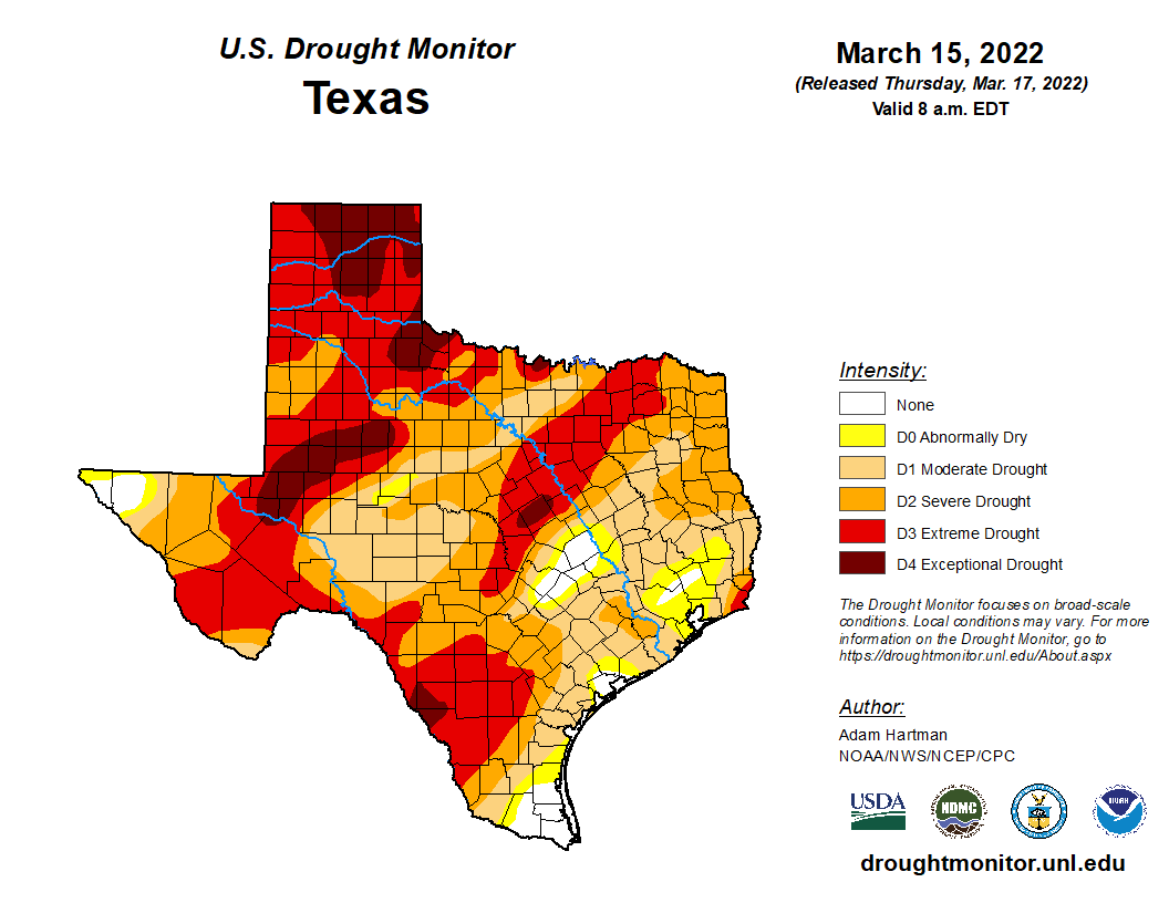 Texas Drought Map