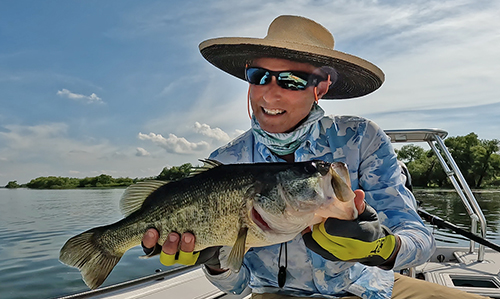 spotted bass record texas fly