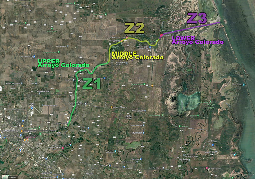 Zoning in on the Arroyo Colorado in South Texas fly fishing terms. 