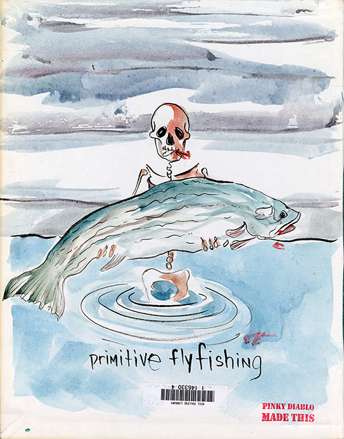 fly fishing watercolor painting pinky diablo